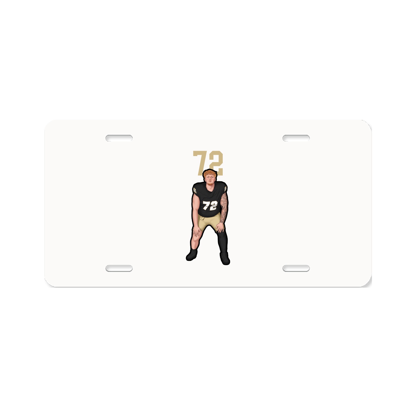 License Plate — Number Top in Classic