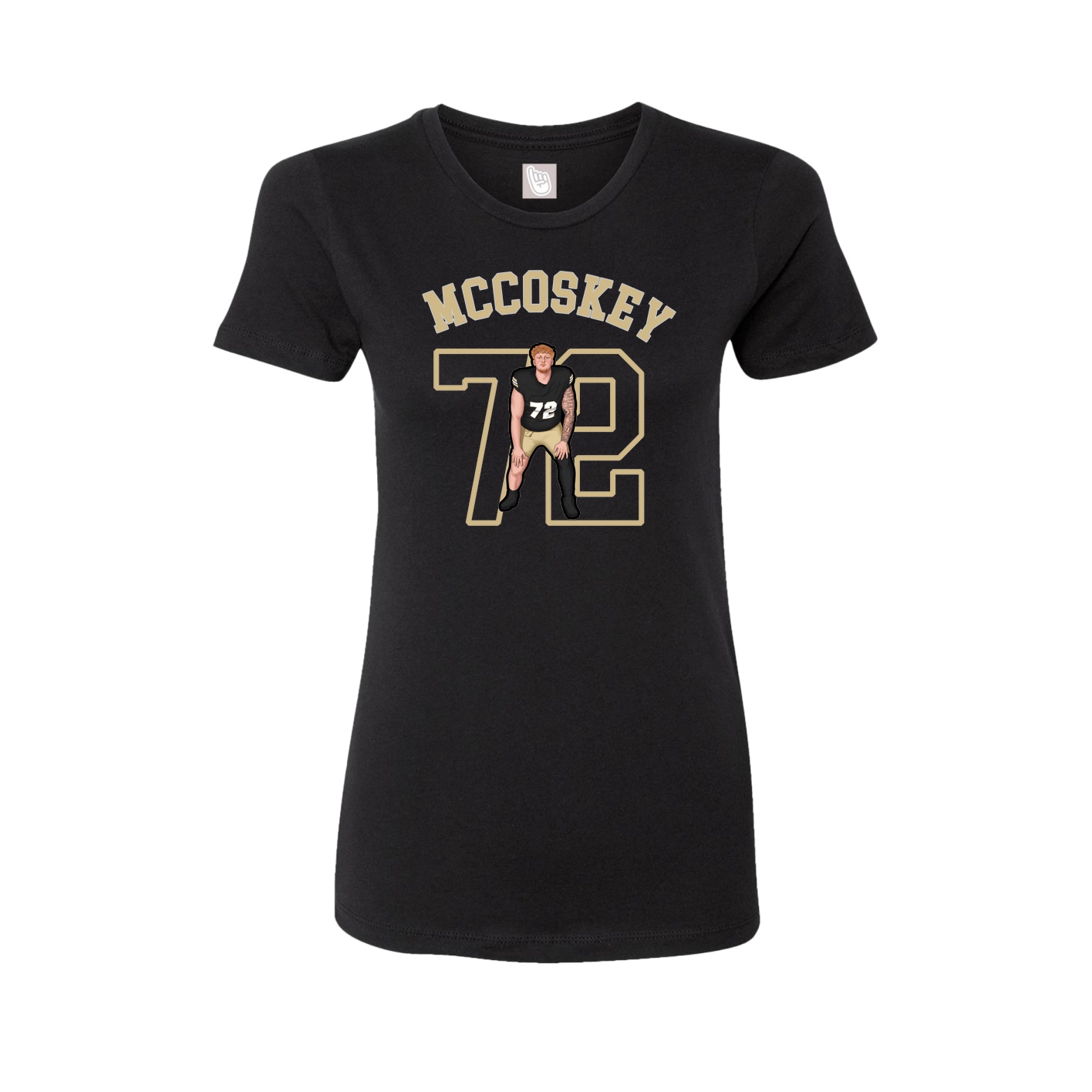Fitted Women's Tee — Shirsey Arch in Black