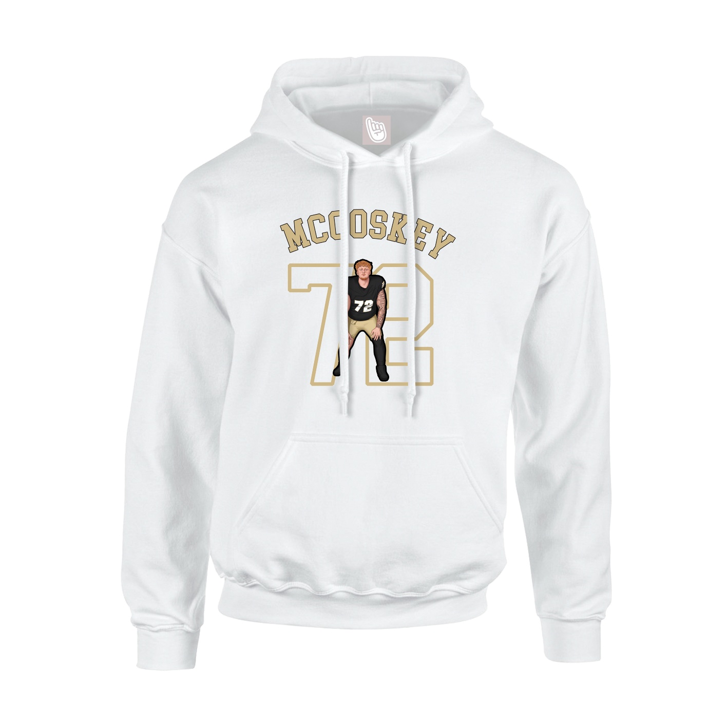 Youth Hoodie — Shirsey Arch in White