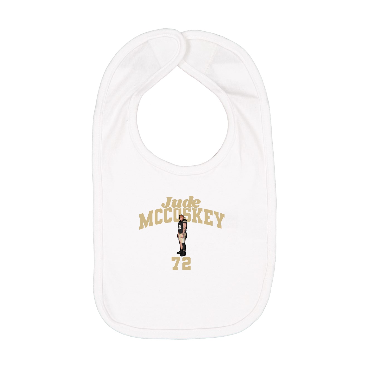 Infant Bib — Signature Arch in White