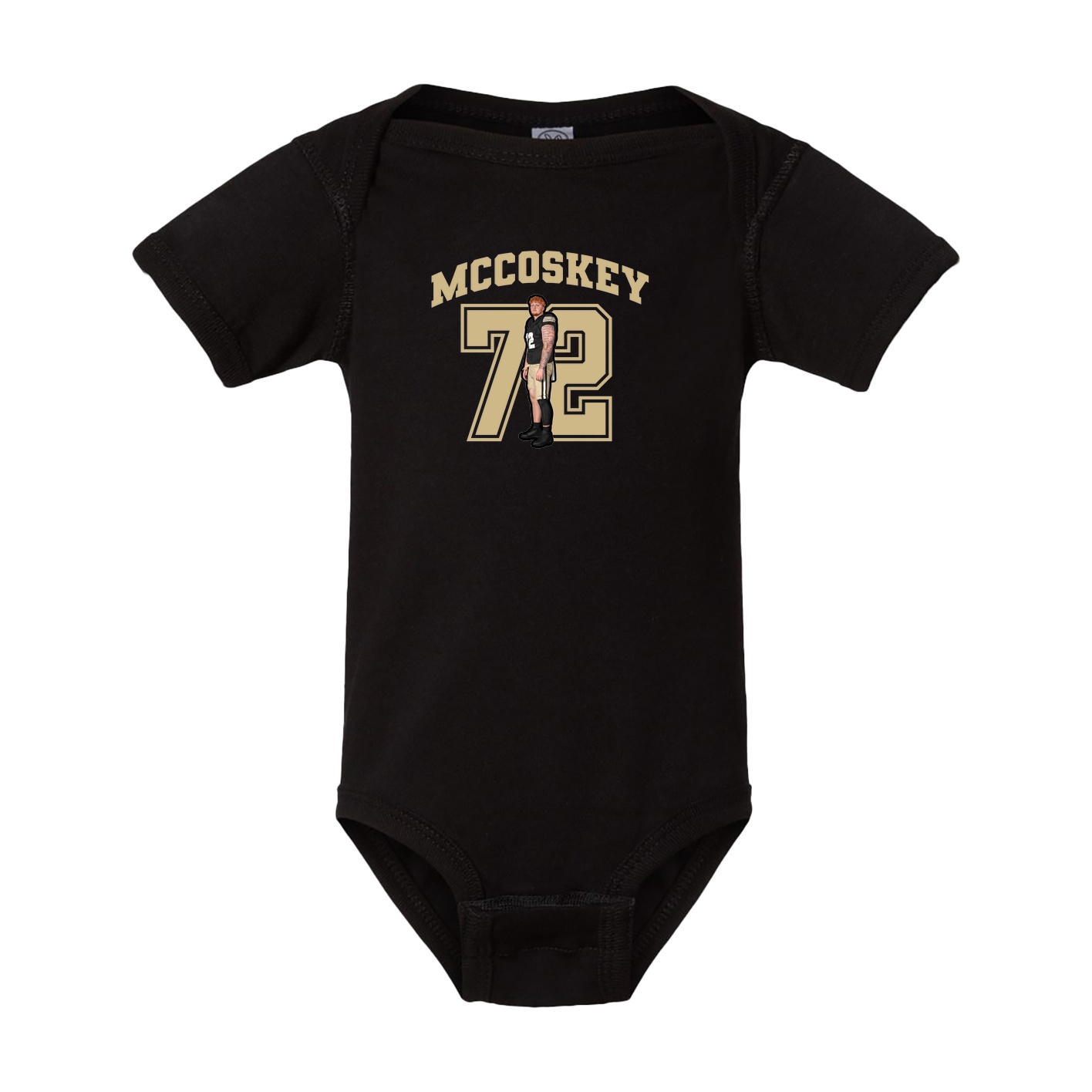 Baby Onesie — Number in Black