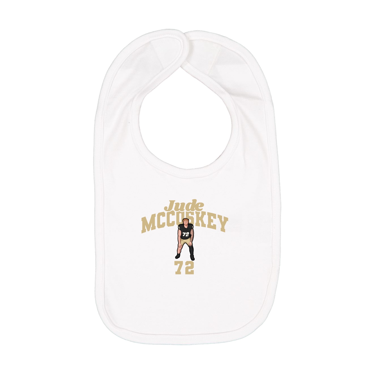 Infant Bib — Signature Arch in White