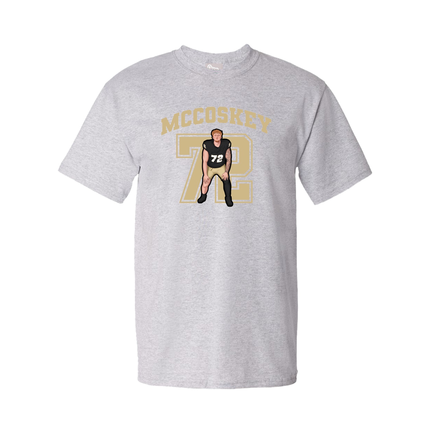 Youth Tee — Number in Grey