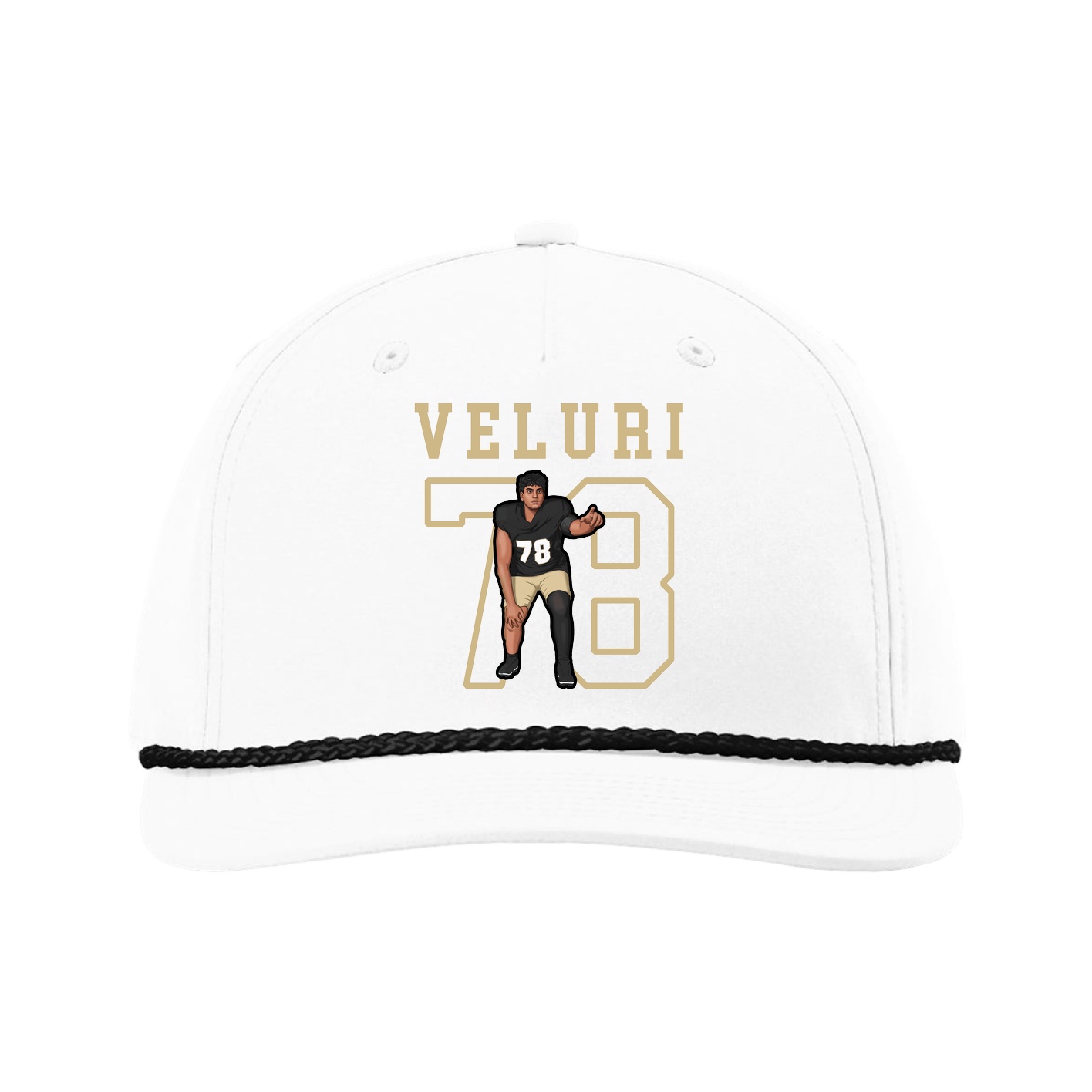Five-Panel Classic Rope Cap — Shirsey in White