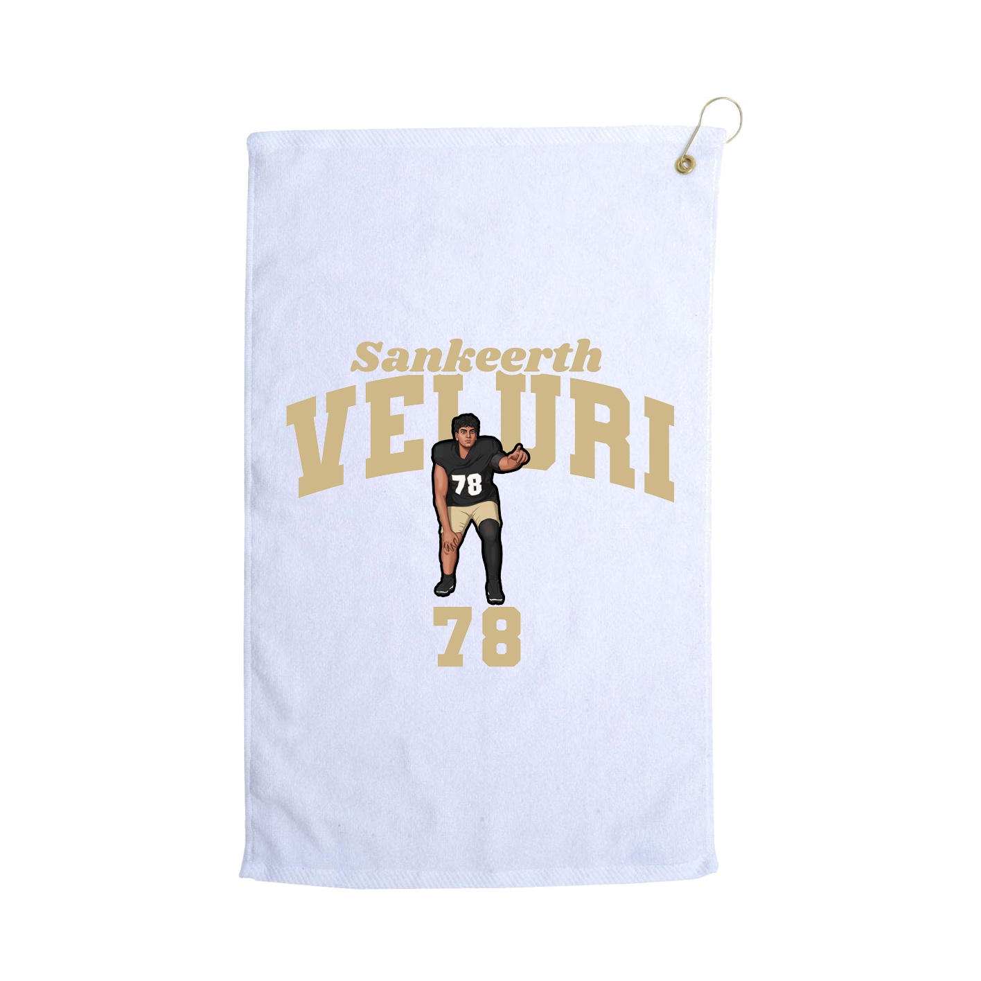 Golf Towel — Signature Arch in White