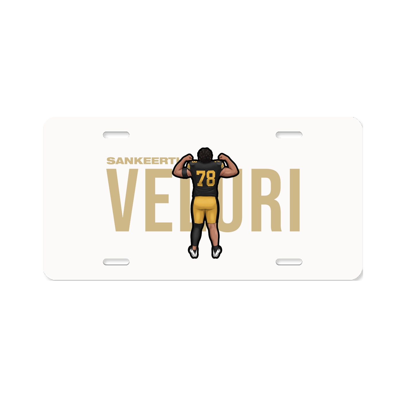 License Plate — Player Name in Classic