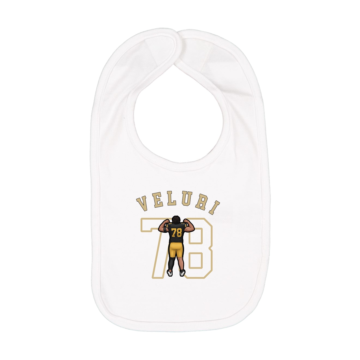 Infant Bib — Shirsey Arch in White