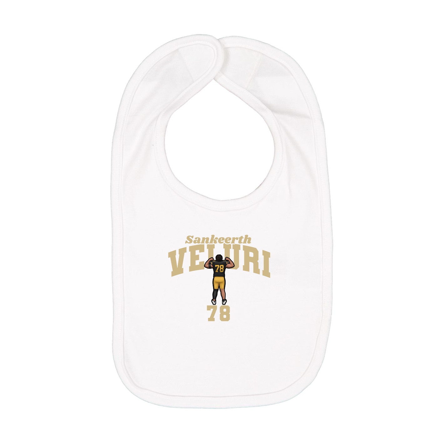 Infant Bib — Signature Arch in White