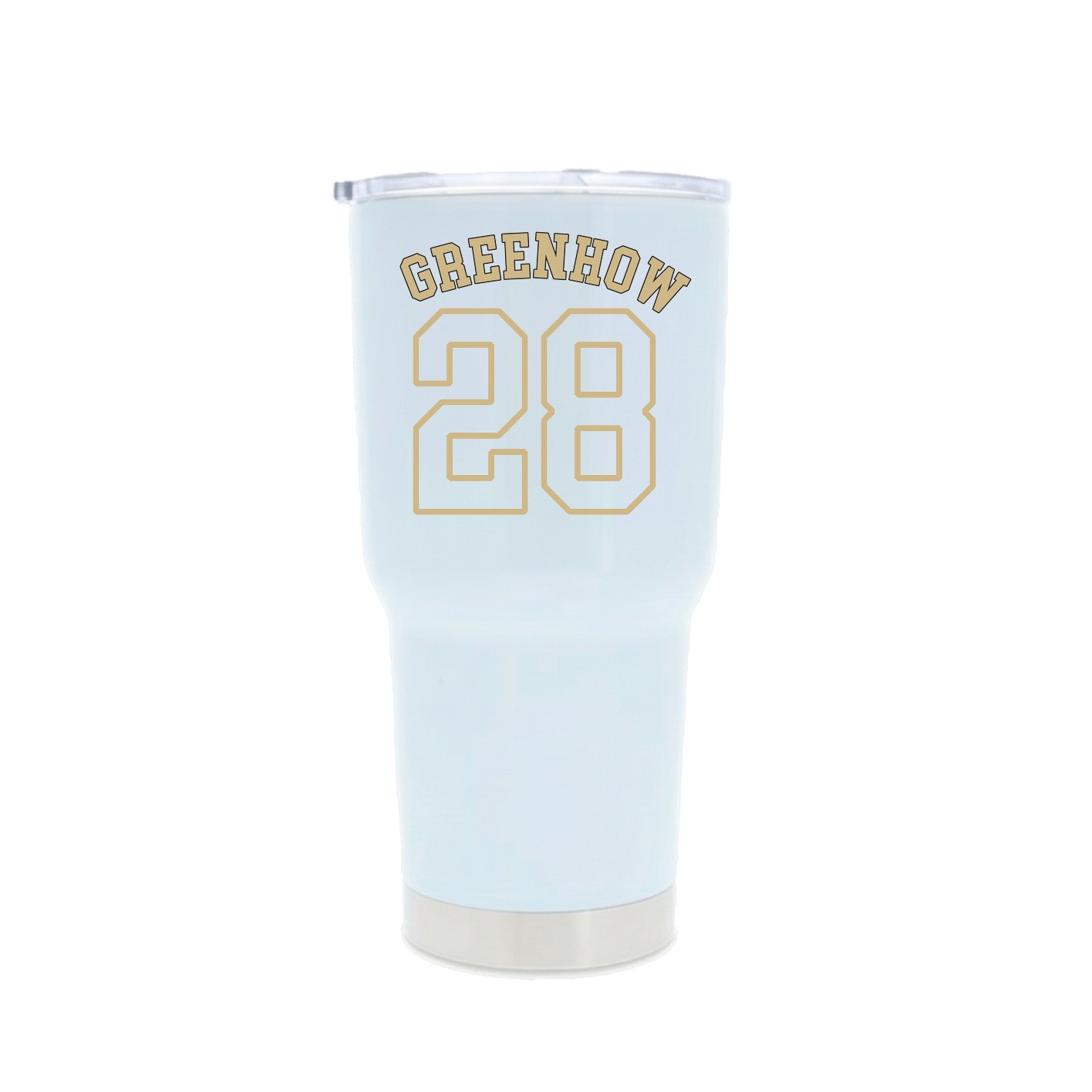 30oz Stainless Steel Tumbler — Shirsey Arch in White