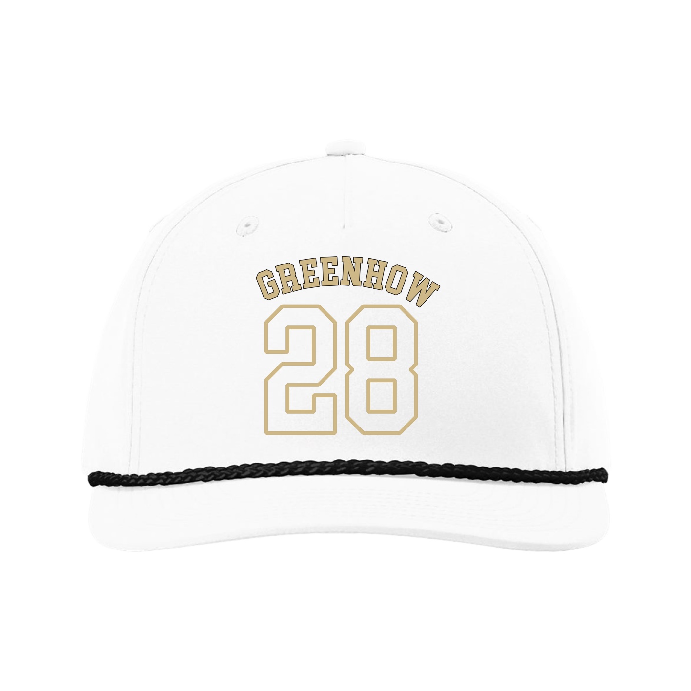 Five-Panel Classic Rope Cap — Shirsey Arch in White