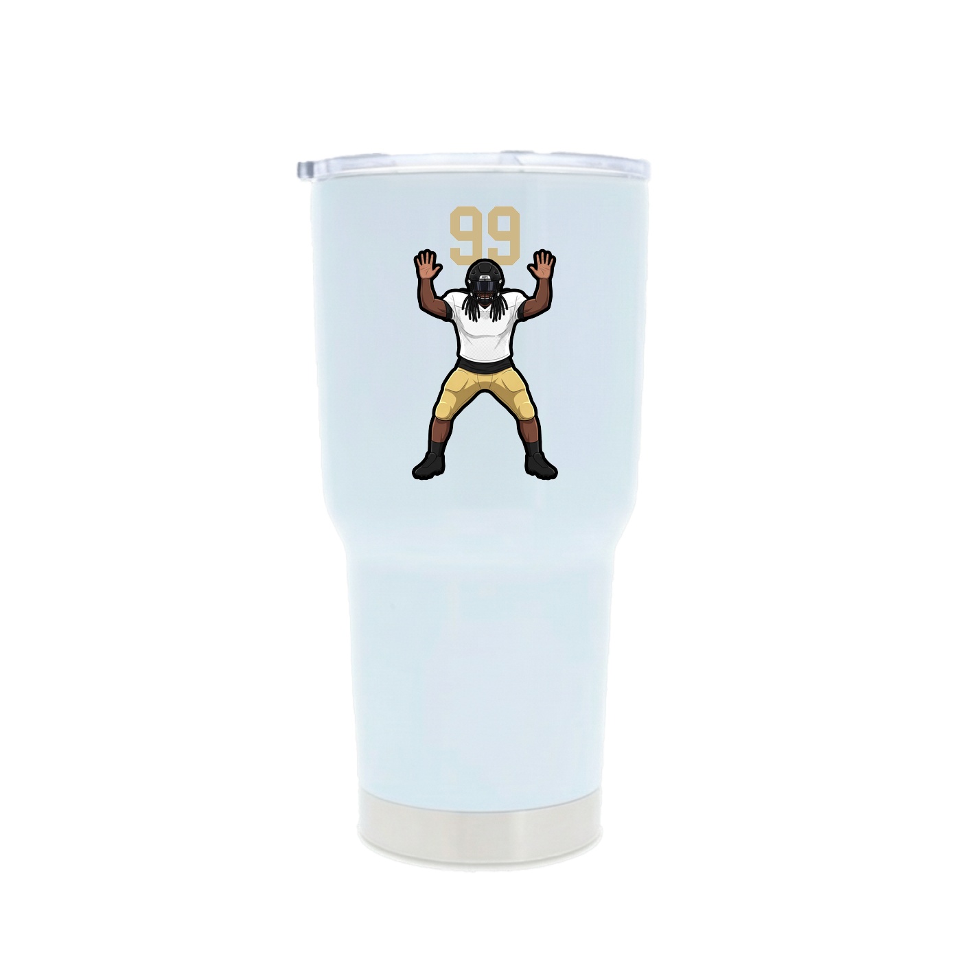 30oz Stainless Steel Tumbler — Number Top in White