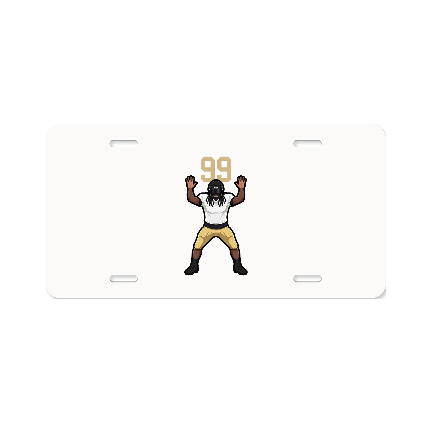 License Plate — Number Top in Classic