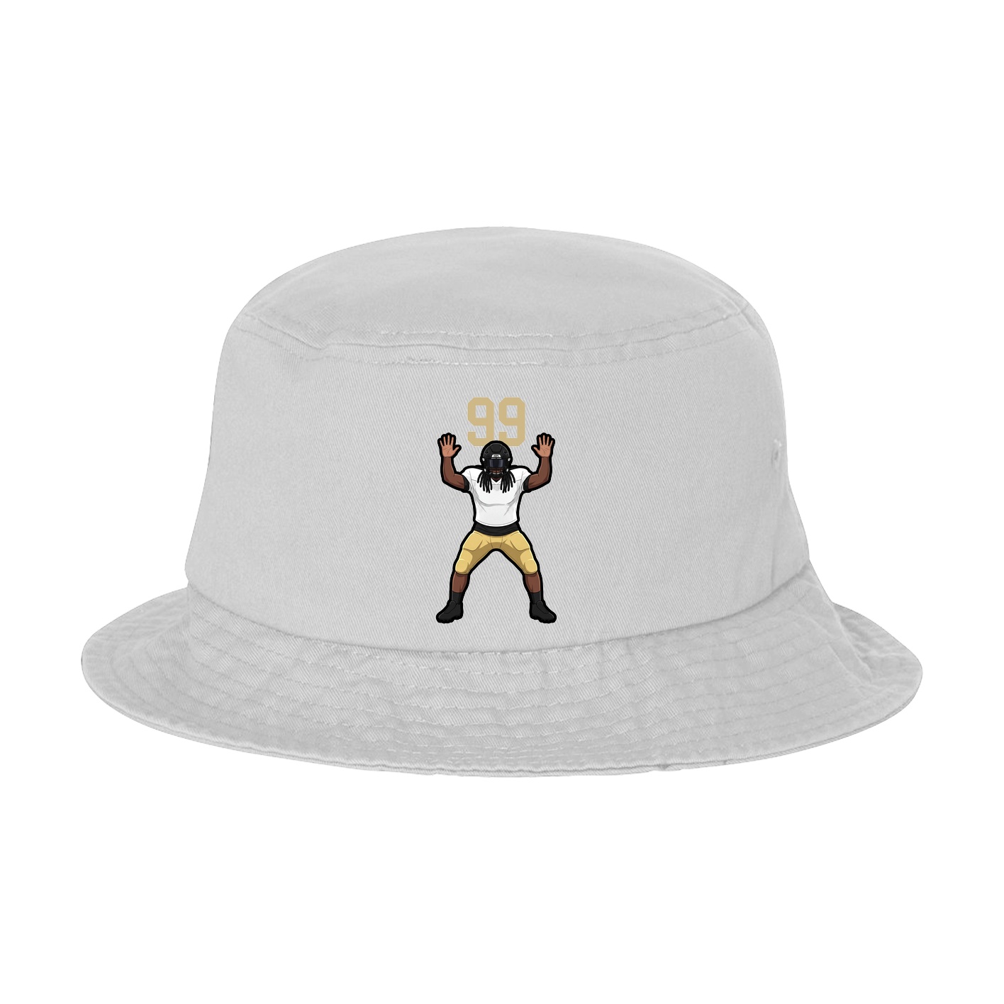 Bucket Cap — Number Top in White