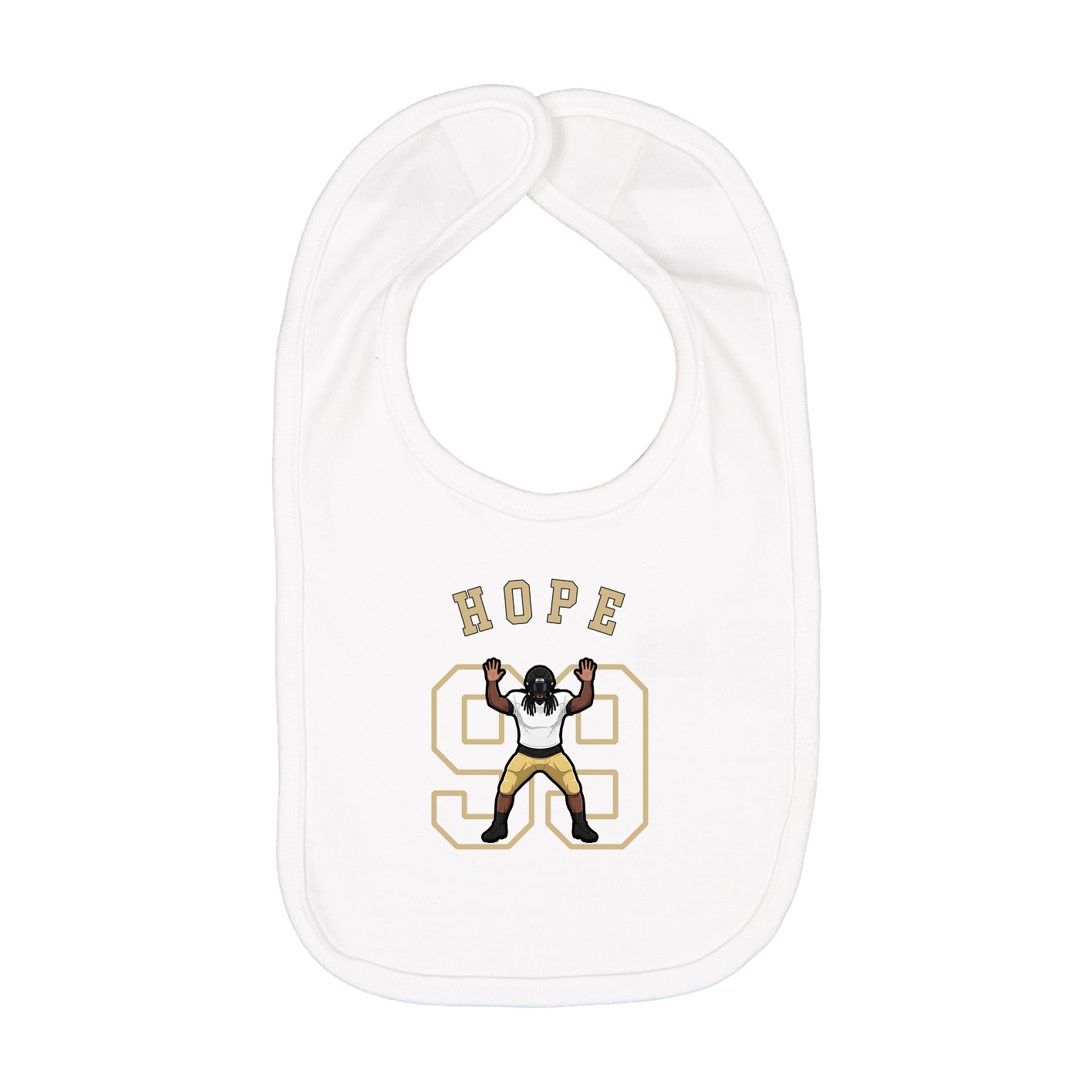 Infant Bib — Shirsey Arch in White