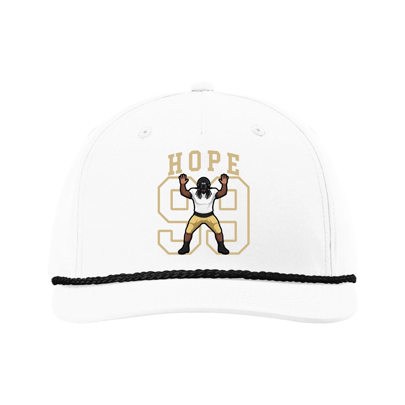 Five-Panel Classic Rope Cap — Shirsey in White