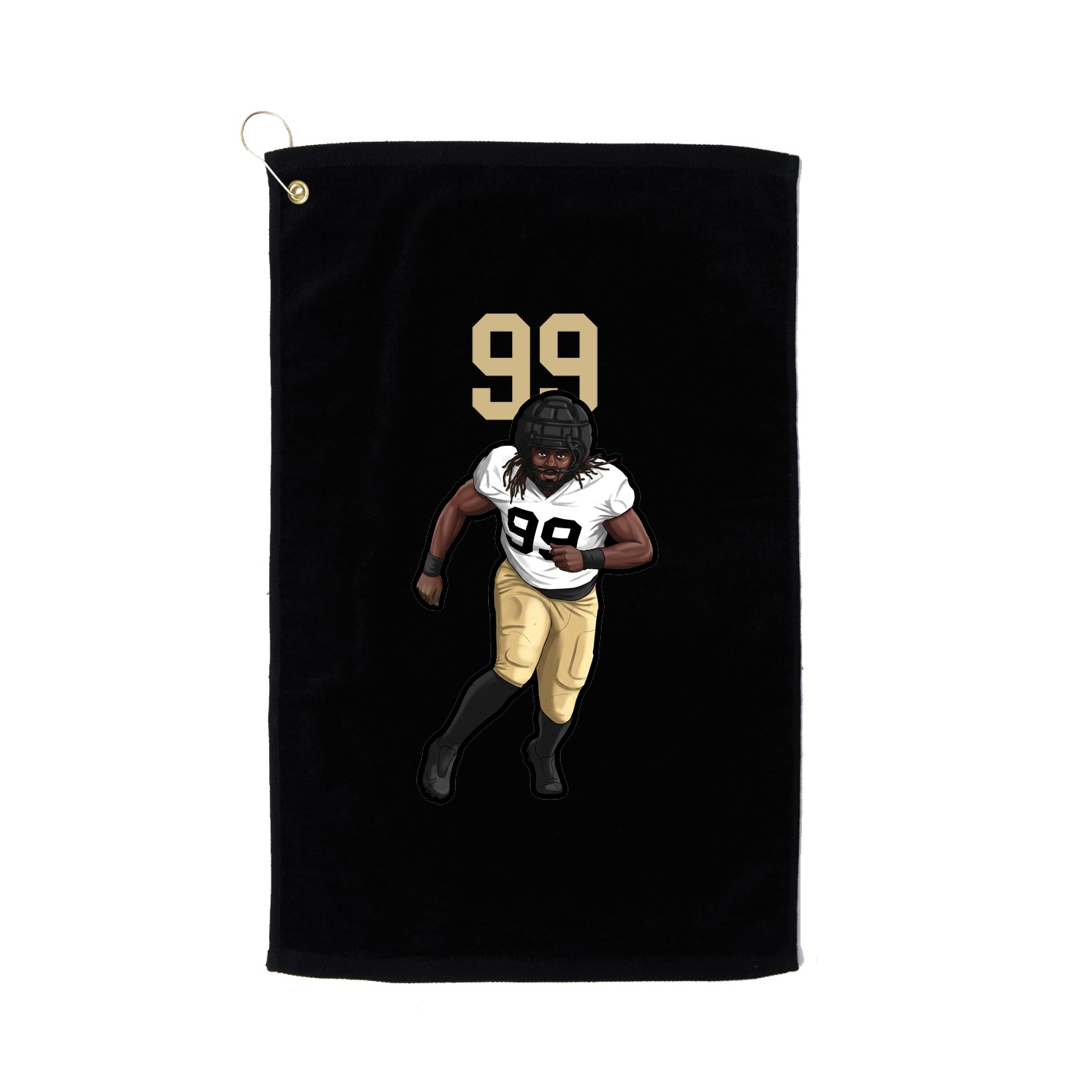 Golf Towel — Number Top in Black