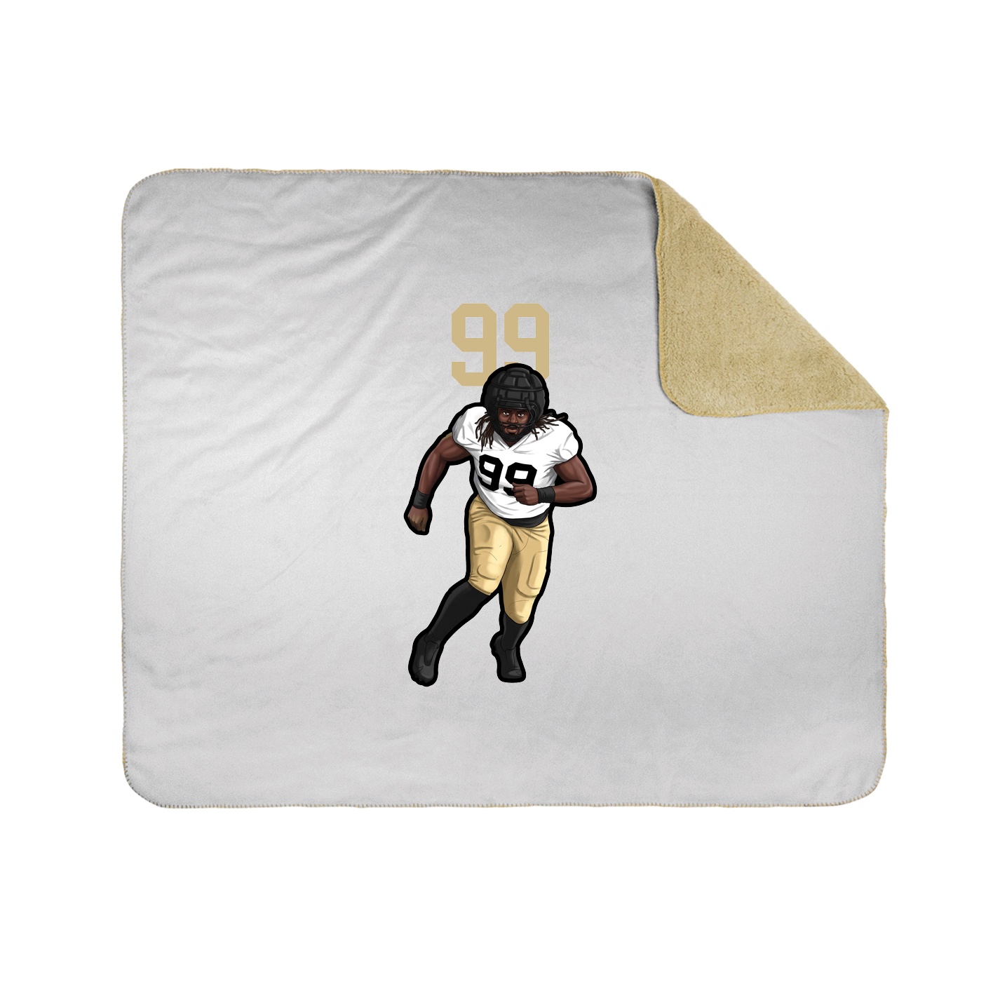 Throw Blanket — Number Top in White