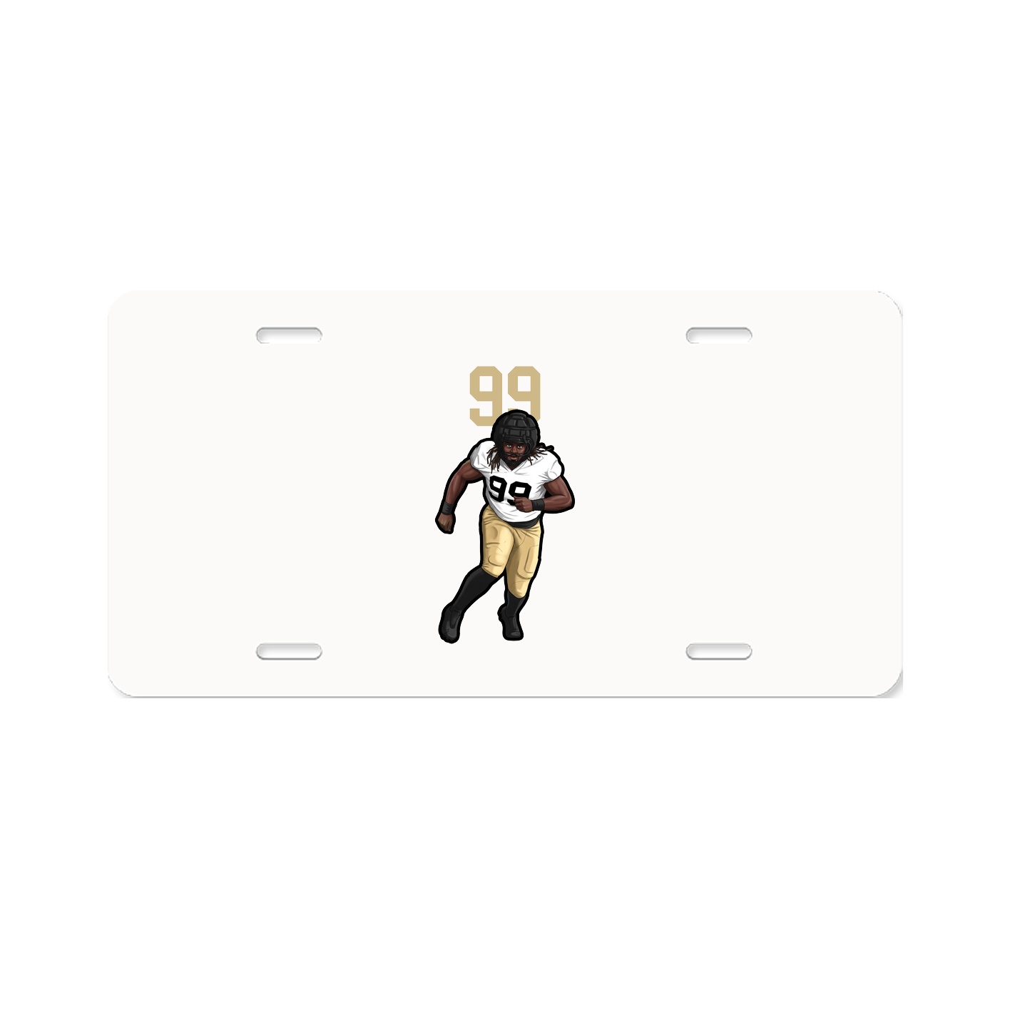 License Plate — Number Top in Classic