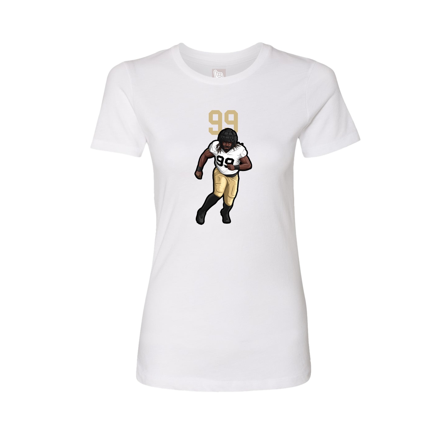 Fitted Women's Tee — Number Top in White