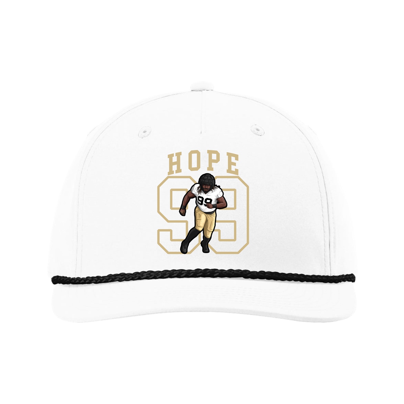 Five-Panel Classic Rope Cap — Shirsey in White