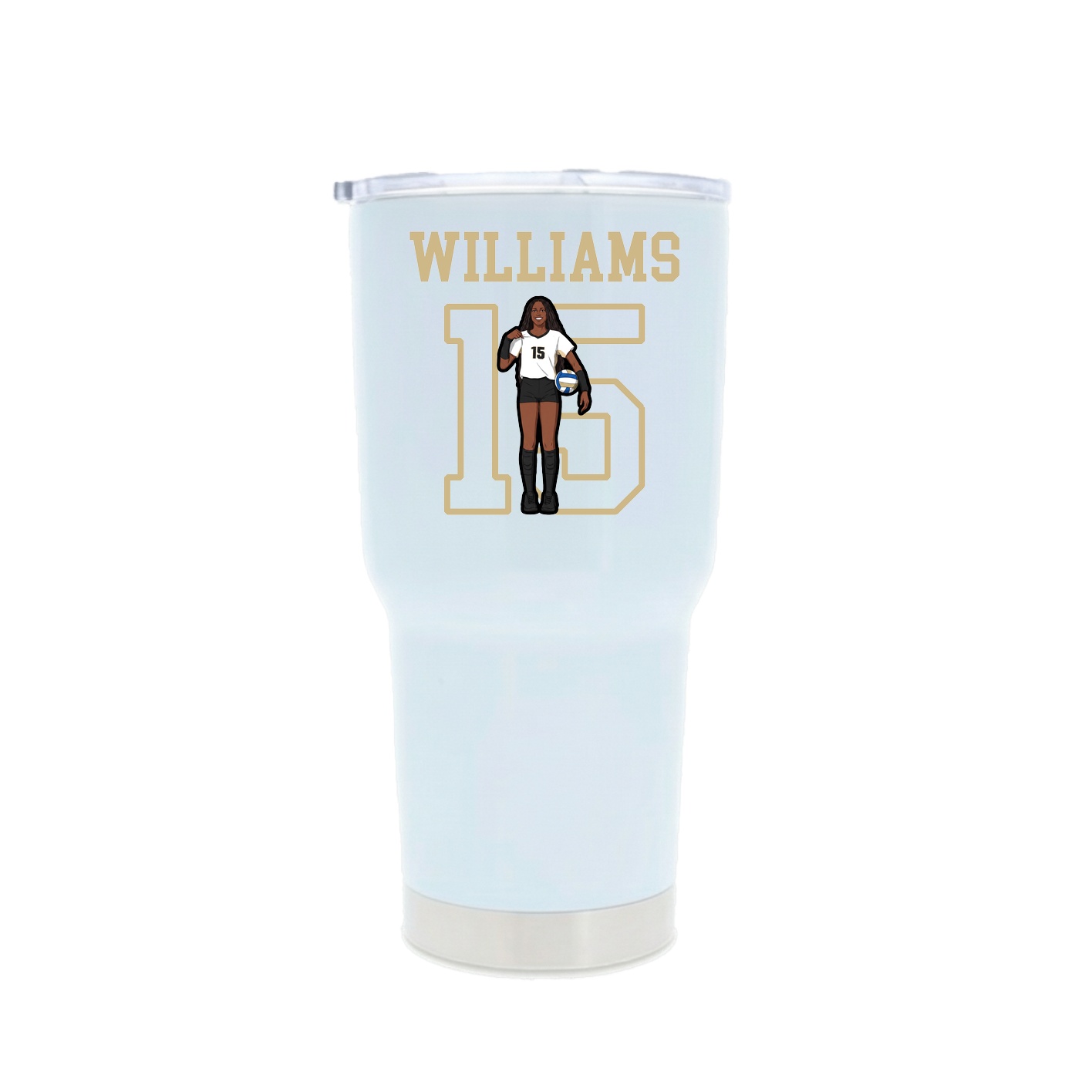 30oz Stainless Steel Tumbler — Shirsey in White