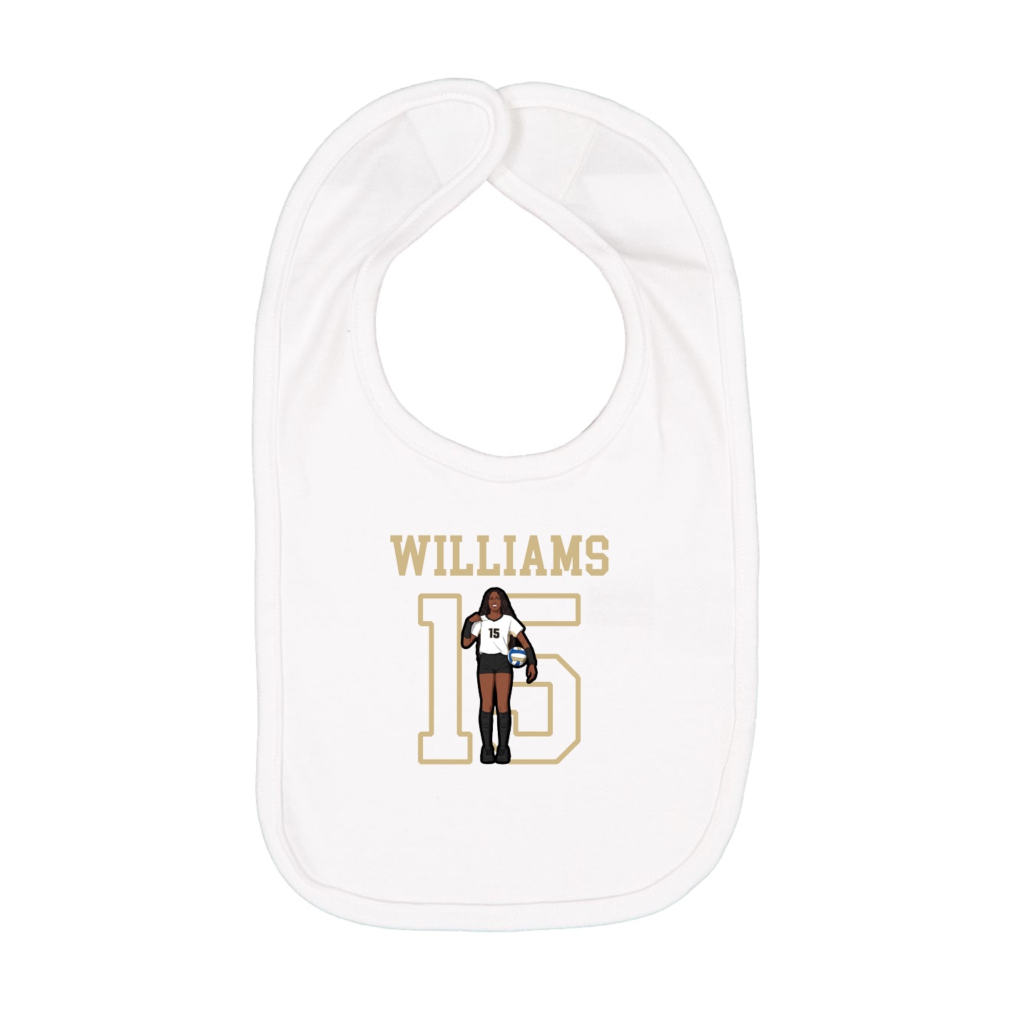 Infant Bib — Shirsey in White