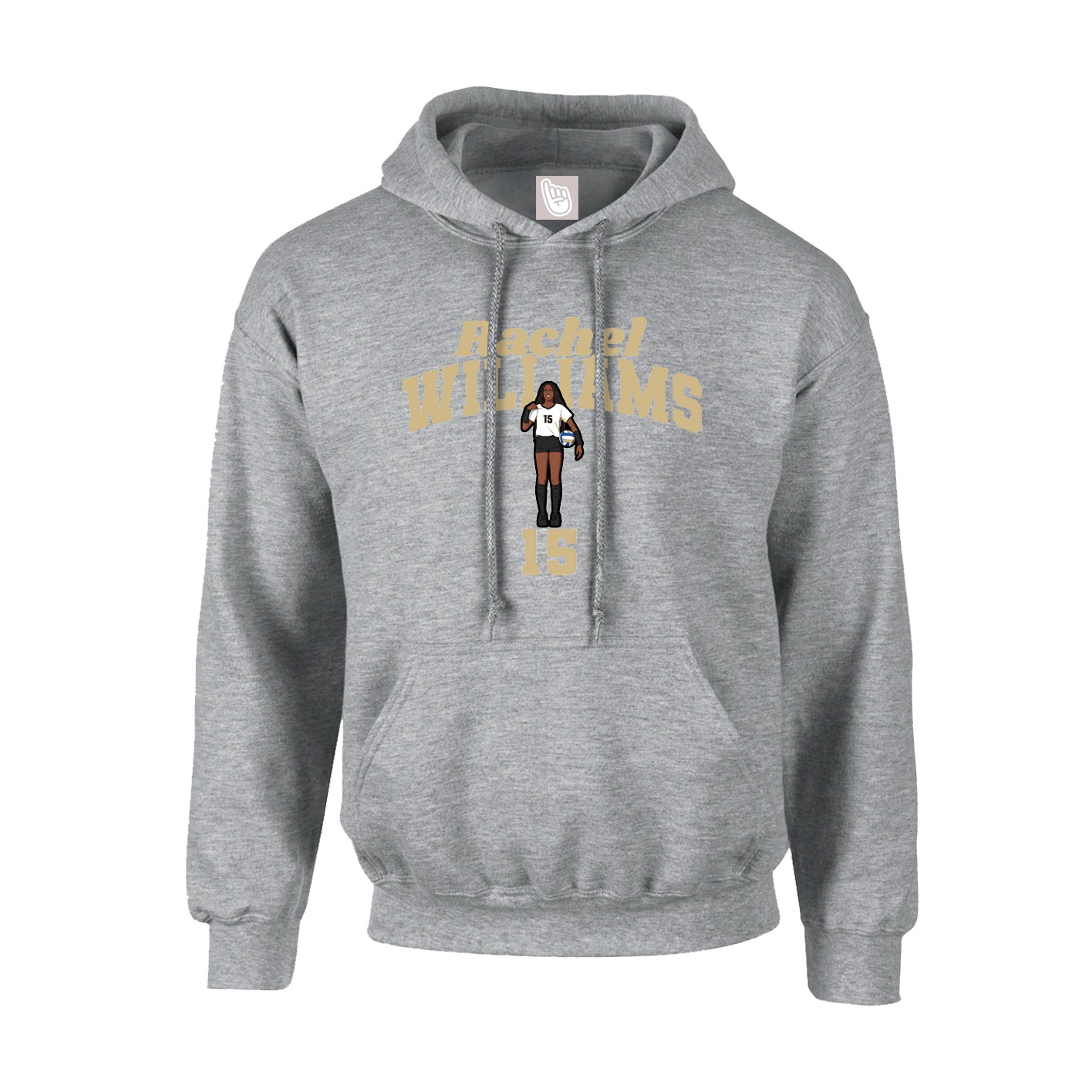 Youth Hoodie — Signature Arch in Grey