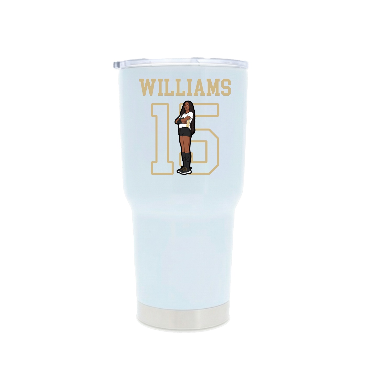 30oz Stainless Steel Tumbler — Shirsey in White