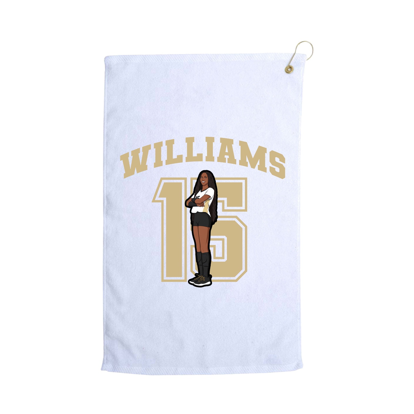 Golf Towel — Number in White