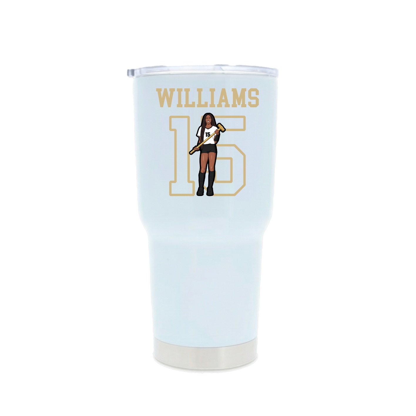 30oz Stainless Steel Tumbler — Shirsey in White