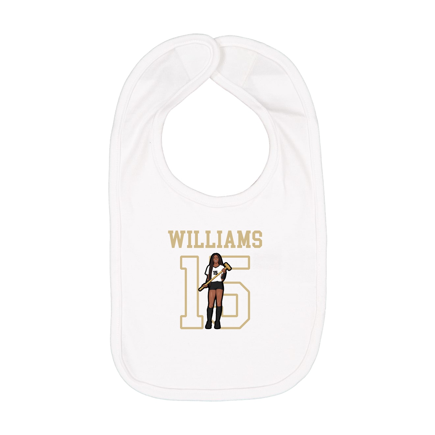 Infant Bib — Shirsey in White