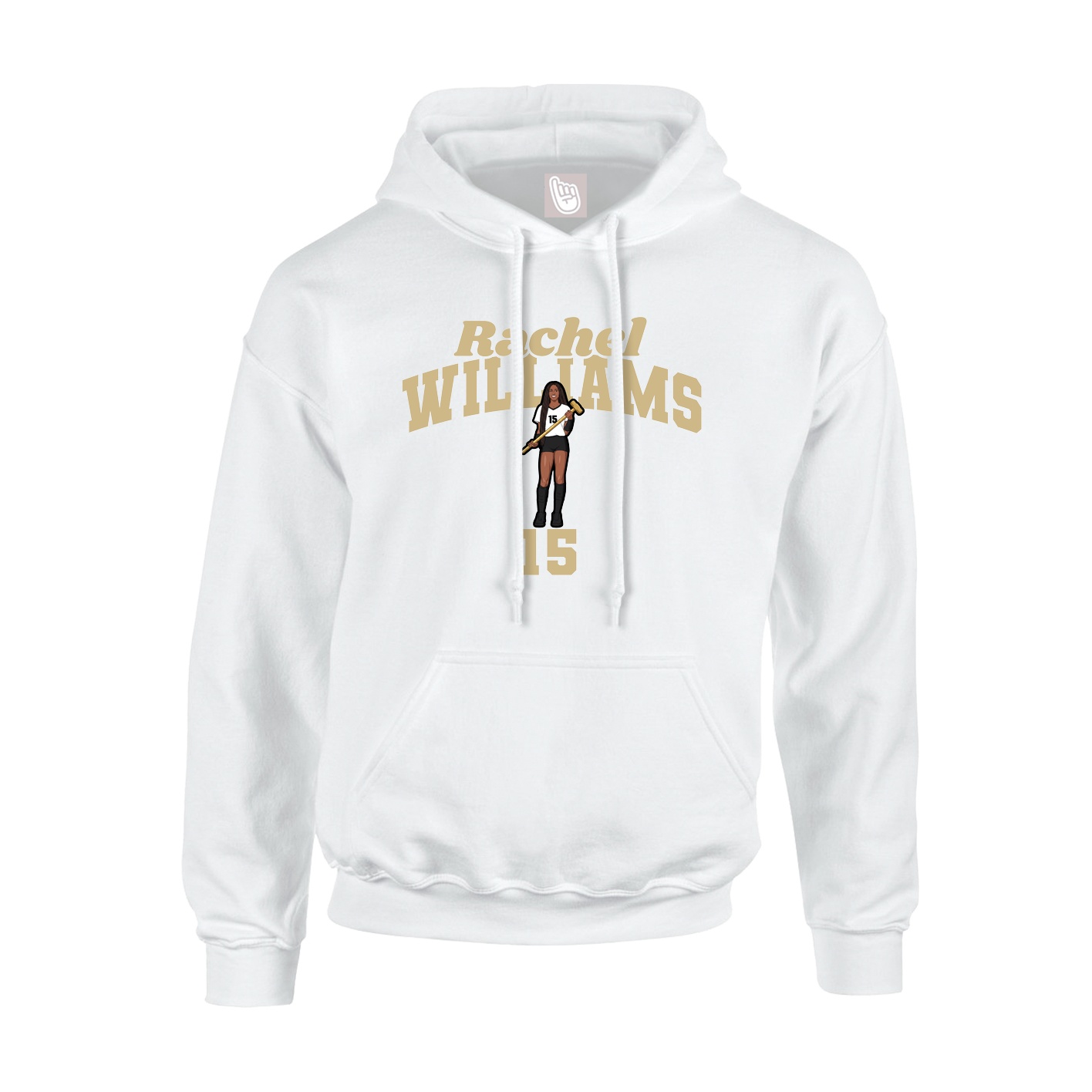 Hoodie — Signature Arch in White