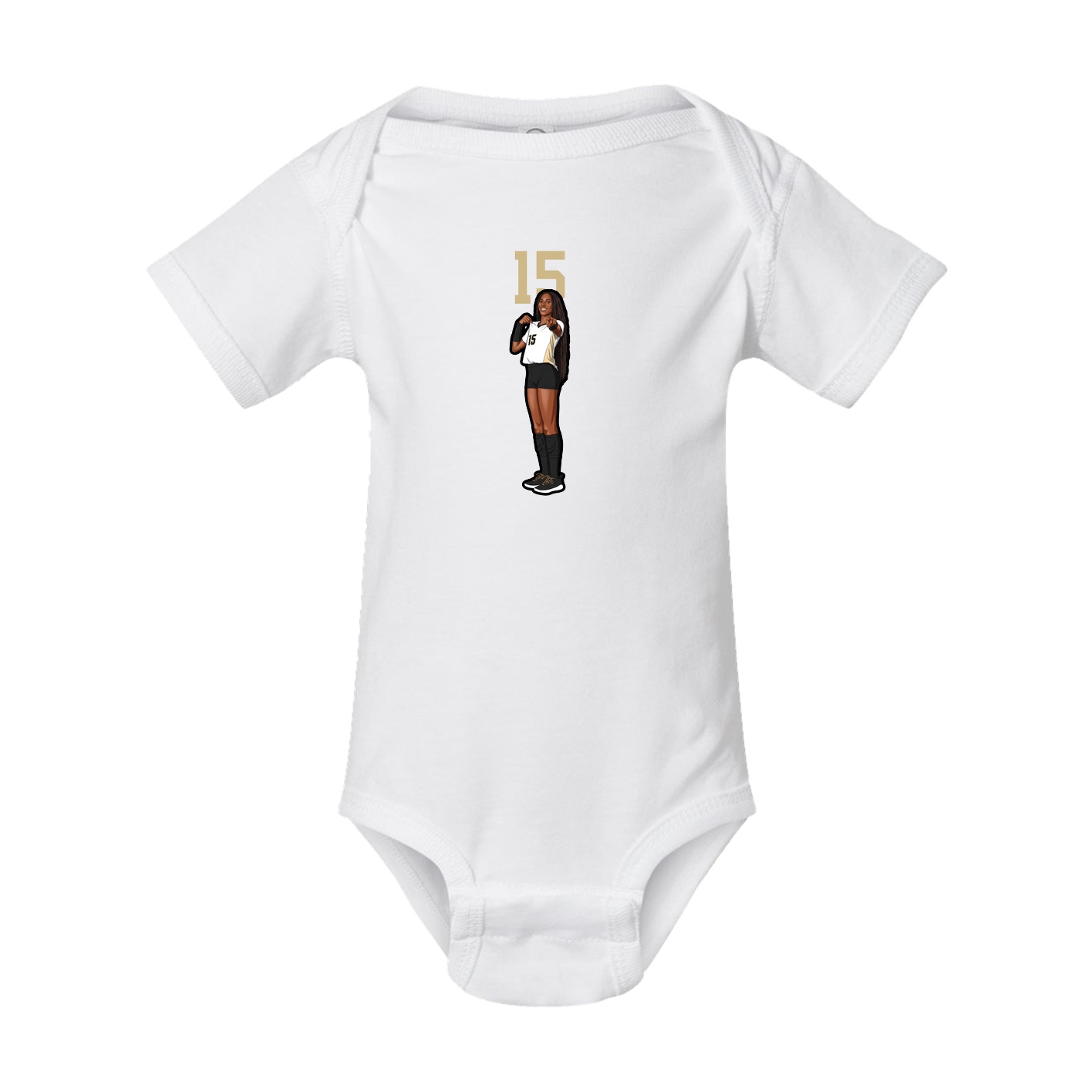 Baby Onesie — Number Top in White