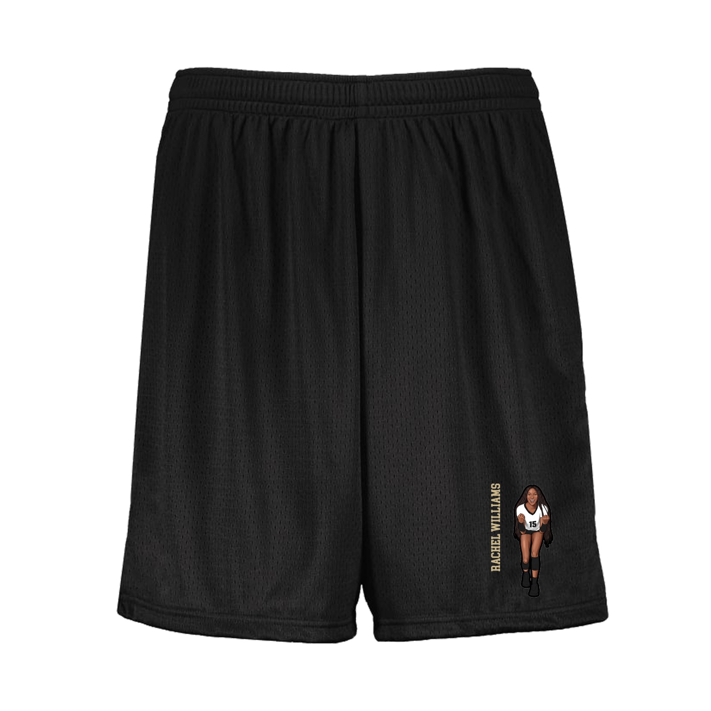 Shorts — Name Vertical in Black