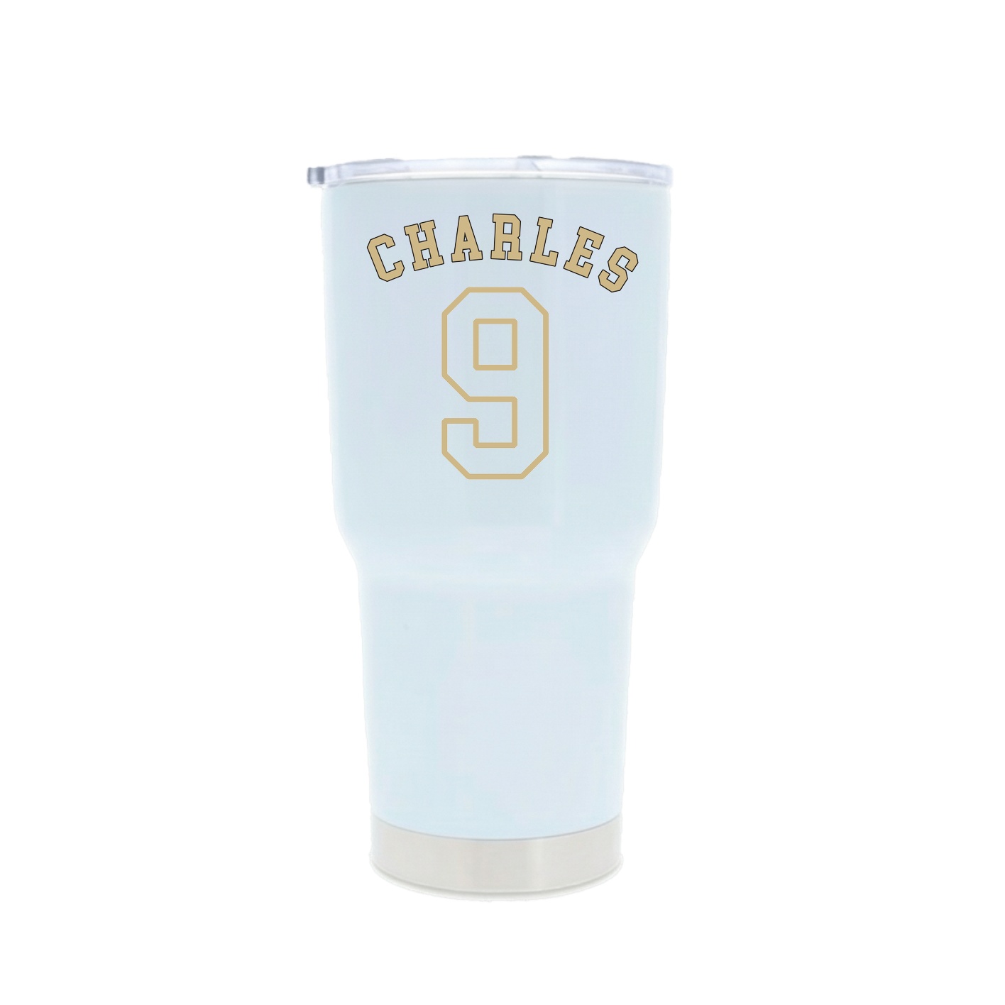 30oz Stainless Steel Tumbler — Shirsey Arch in White