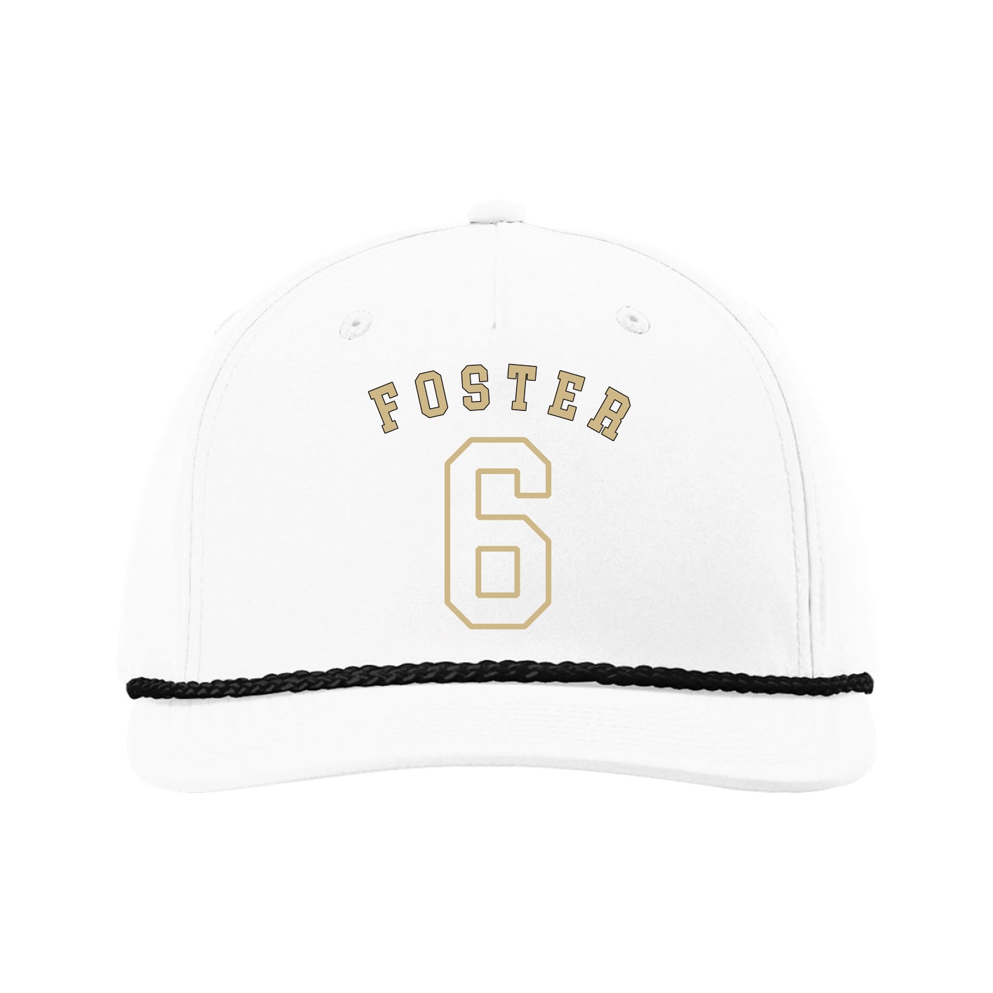 Five-Panel Classic Rope Cap — Shirsey Arch in White