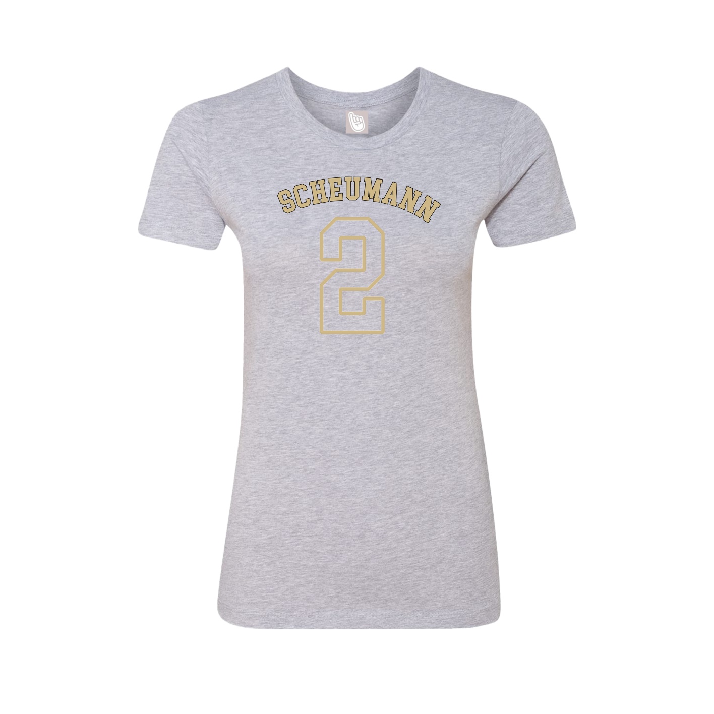 Fitted Women's Tee — Shirsey Arch in Grey