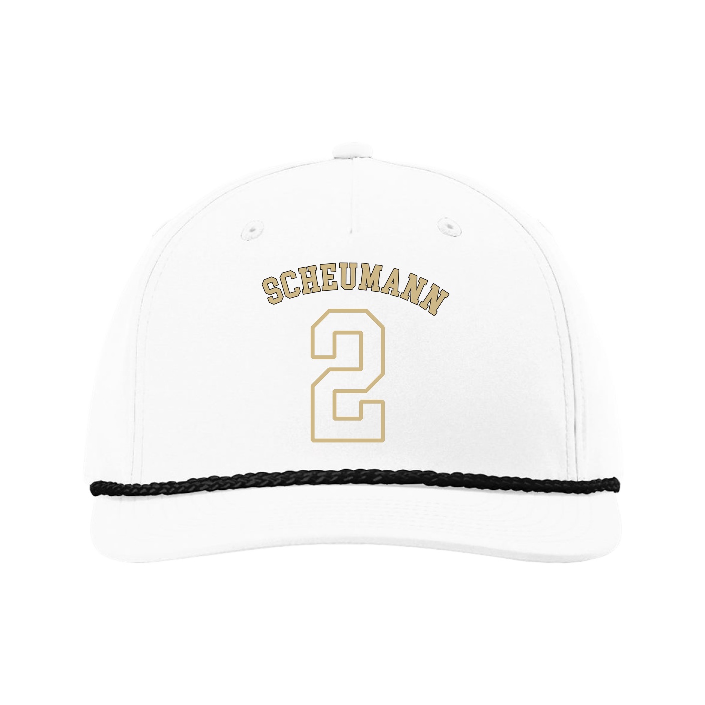 Five-Panel Classic Rope Cap — Shirsey Arch in White