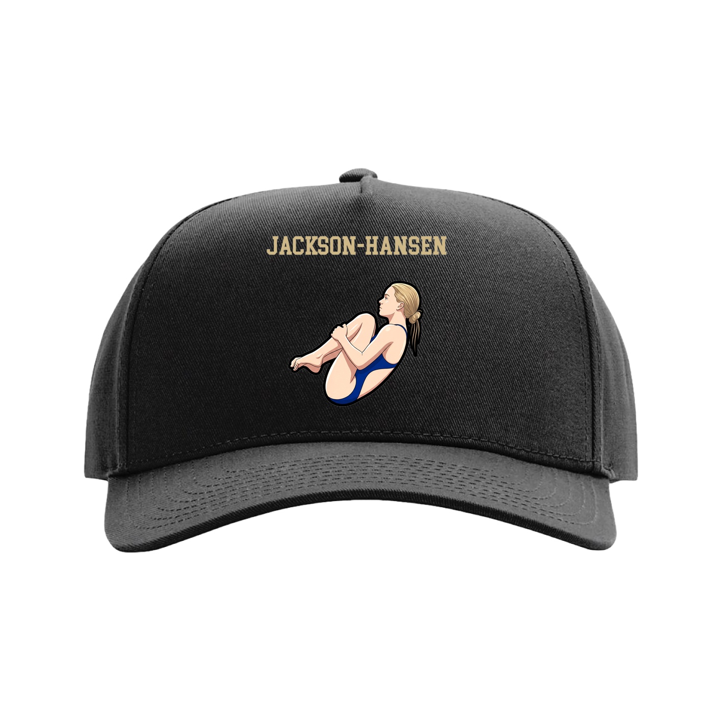 Full Fabric Five-Panel Champ Cap — Shirsey in Black