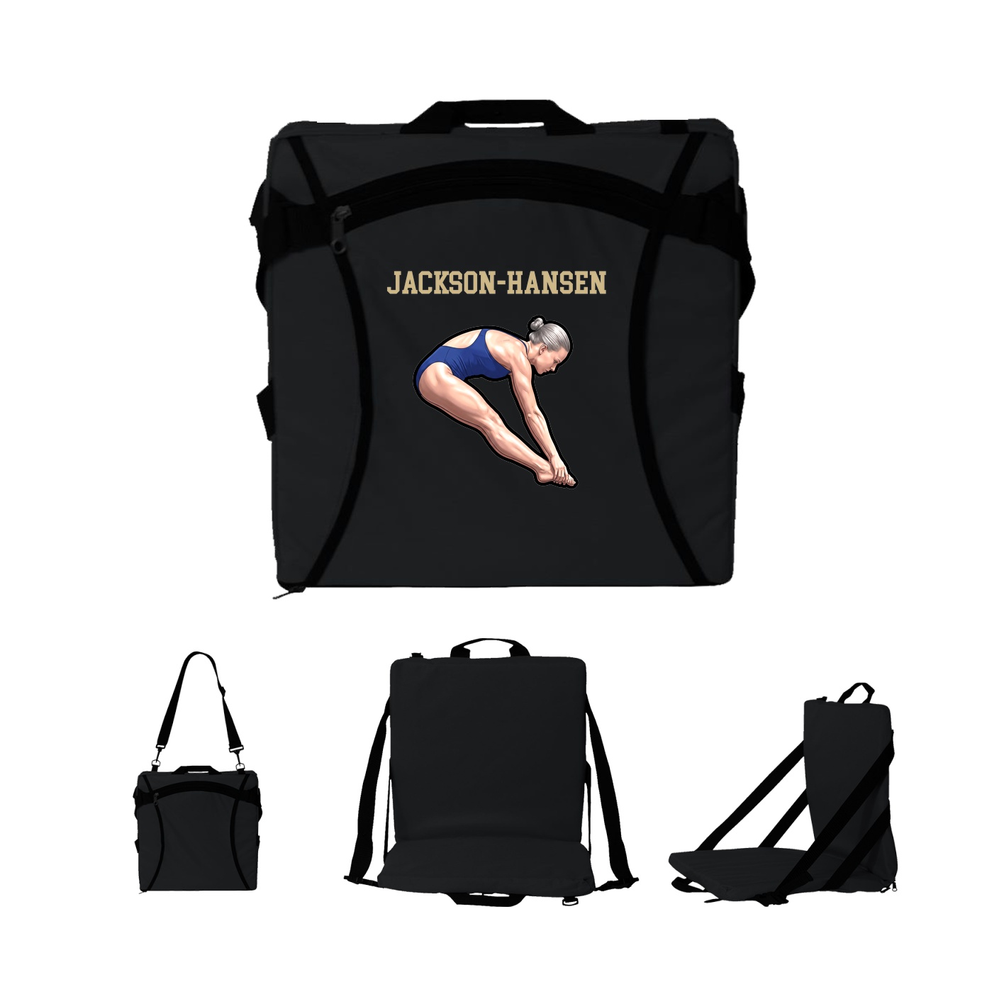 Folding Stadium Seat — Shirsey in Black