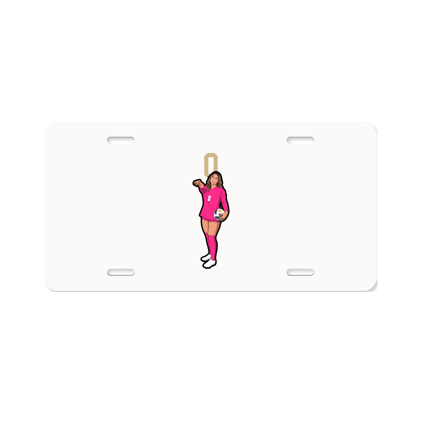 License Plate — Number Top in Classic