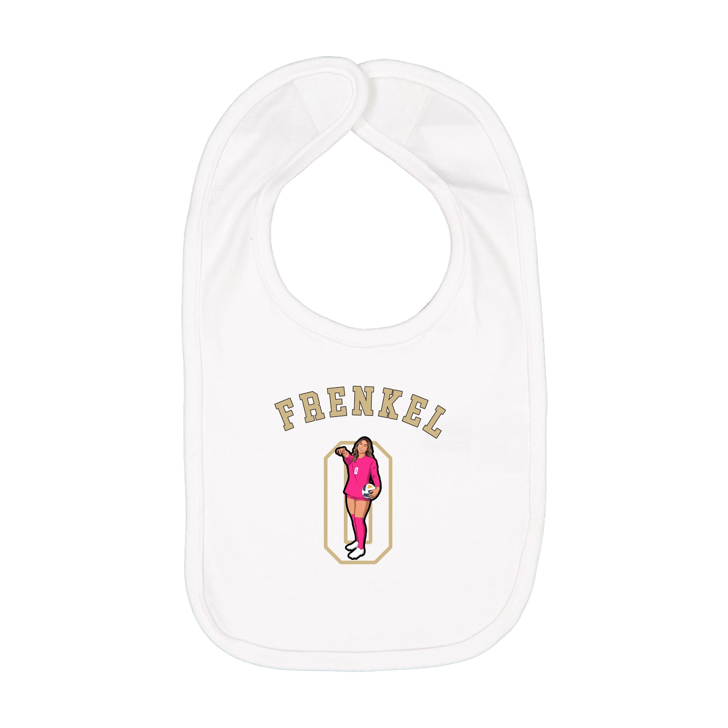 Infant Bib — Shirsey Arch in White