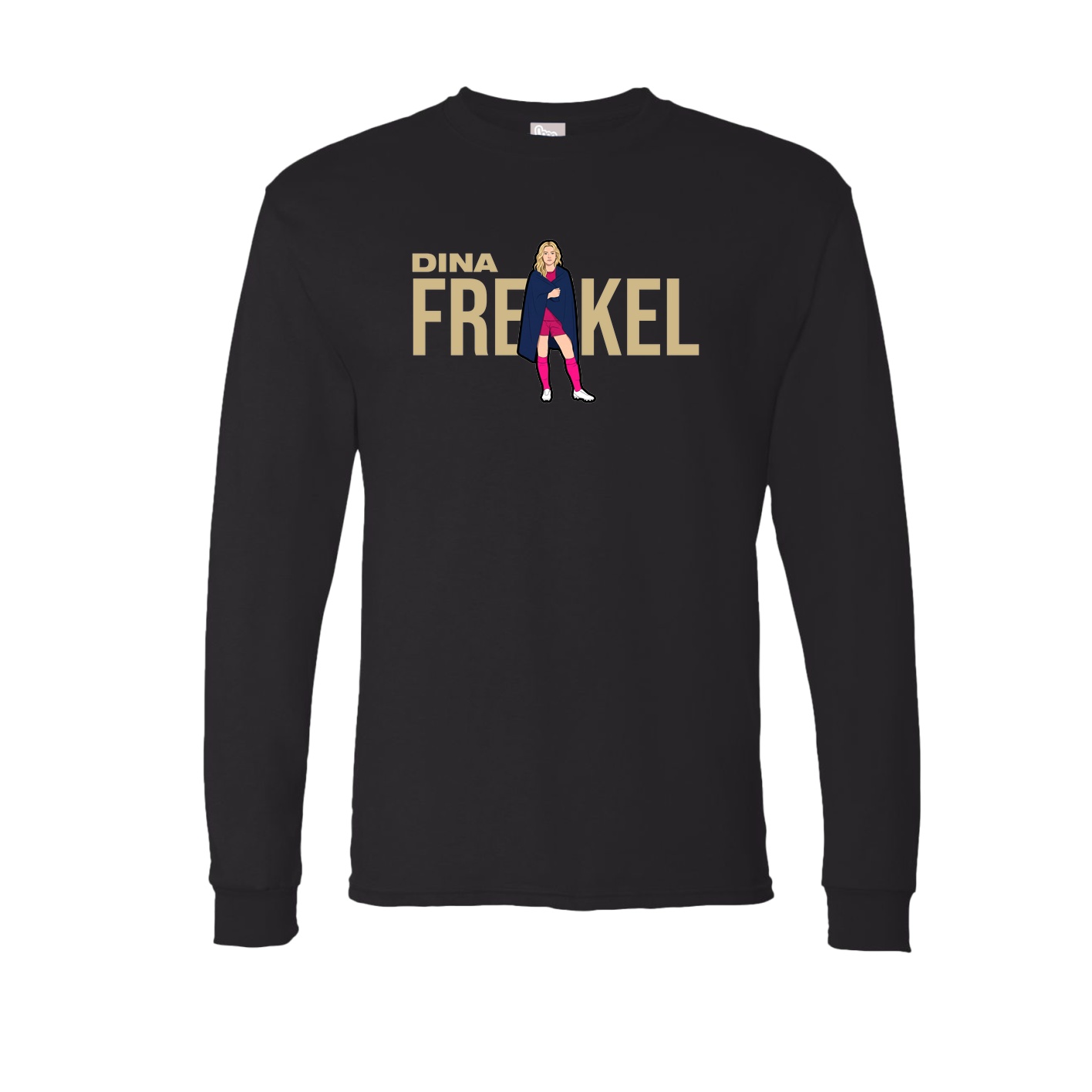 Long Sleeve Tee — Player Name in Black