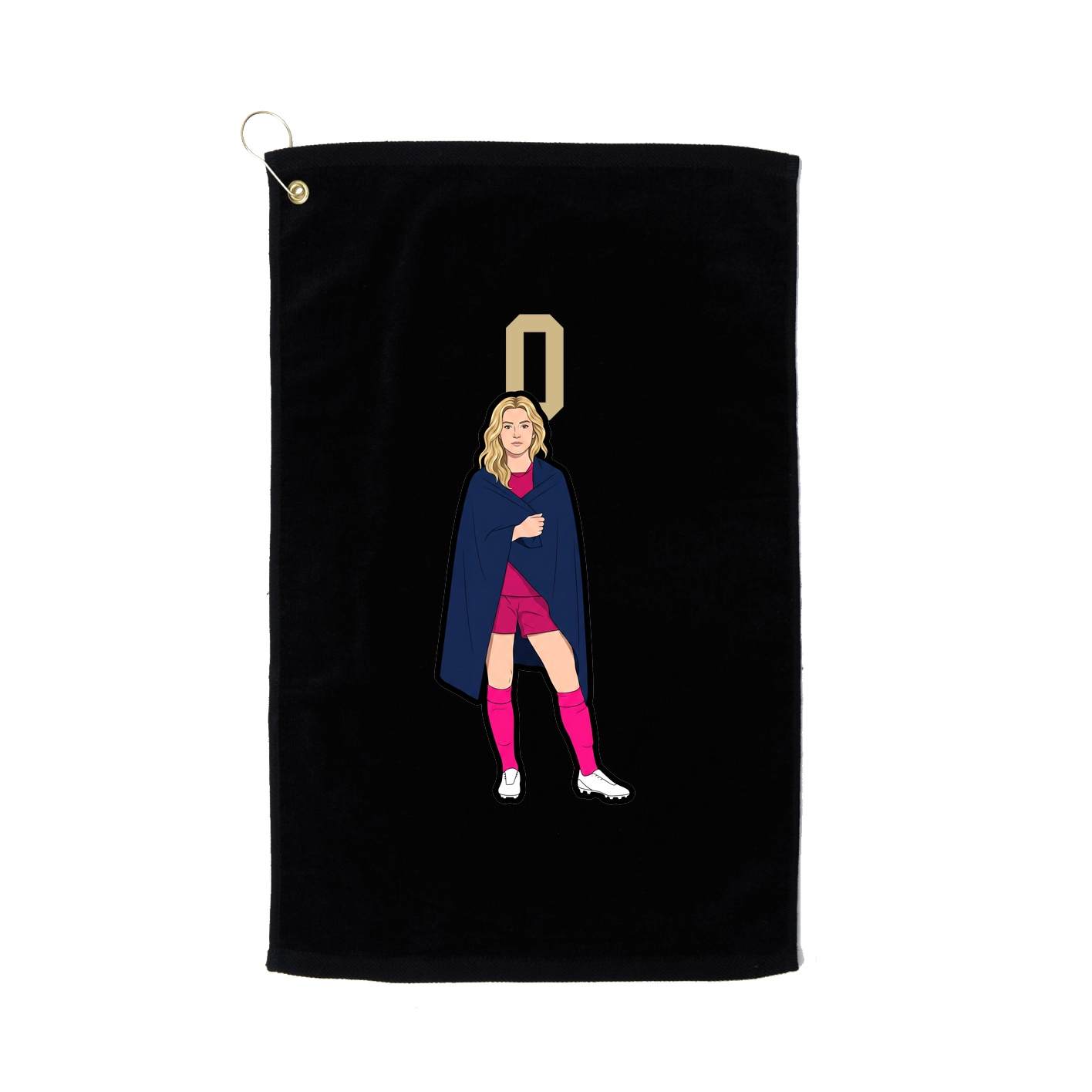 Golf Towel — Number Top in Black