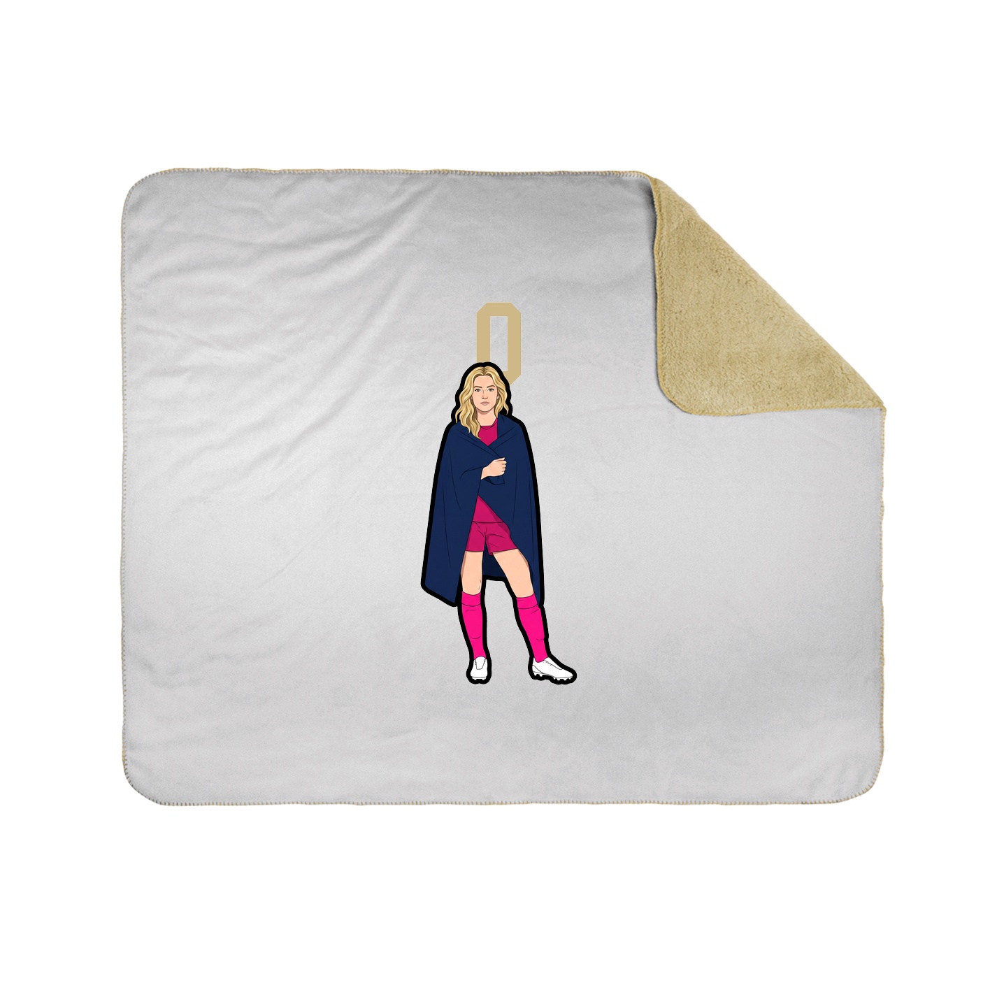 Throw Blanket — Number Top in White