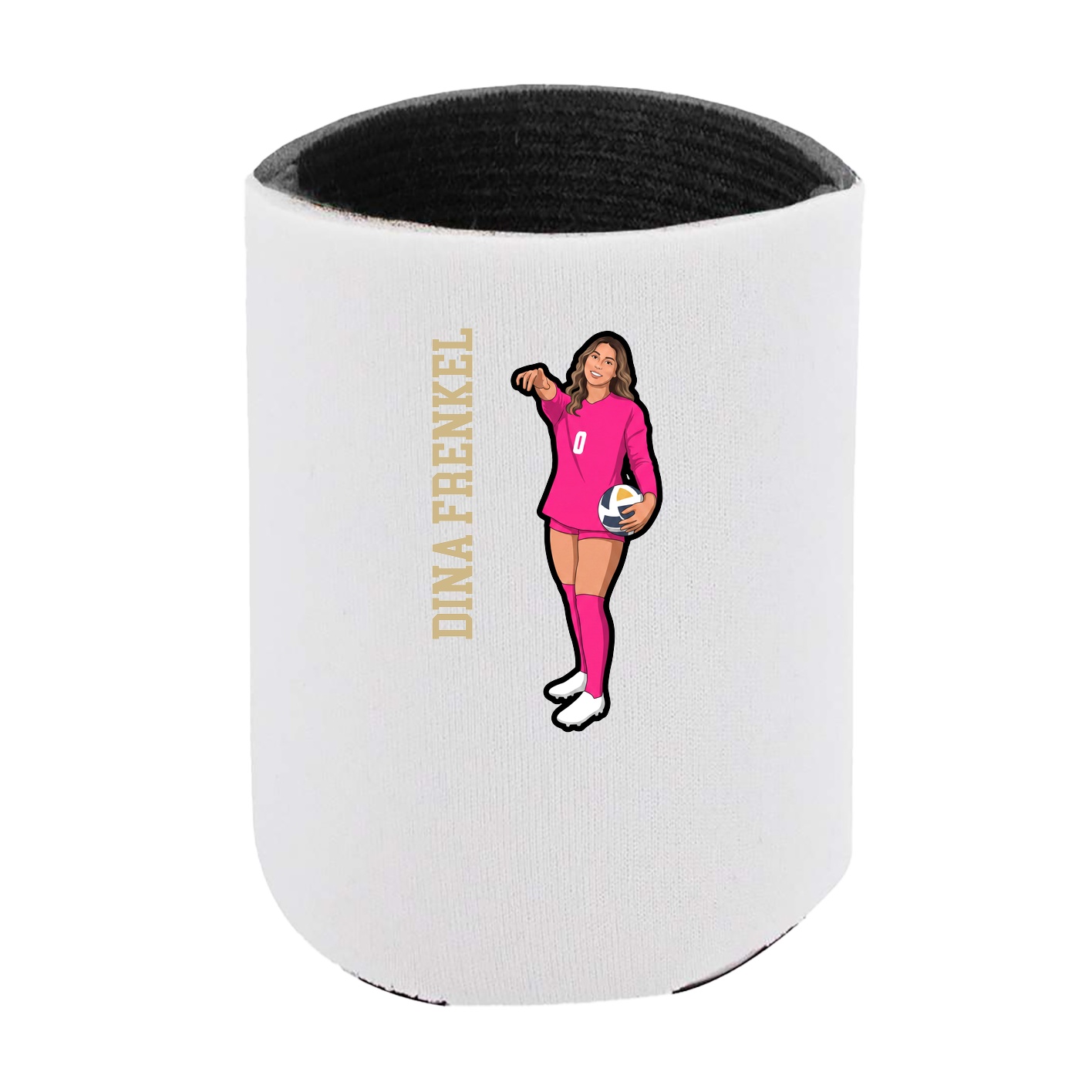 Can Holder — Name Vertical in White