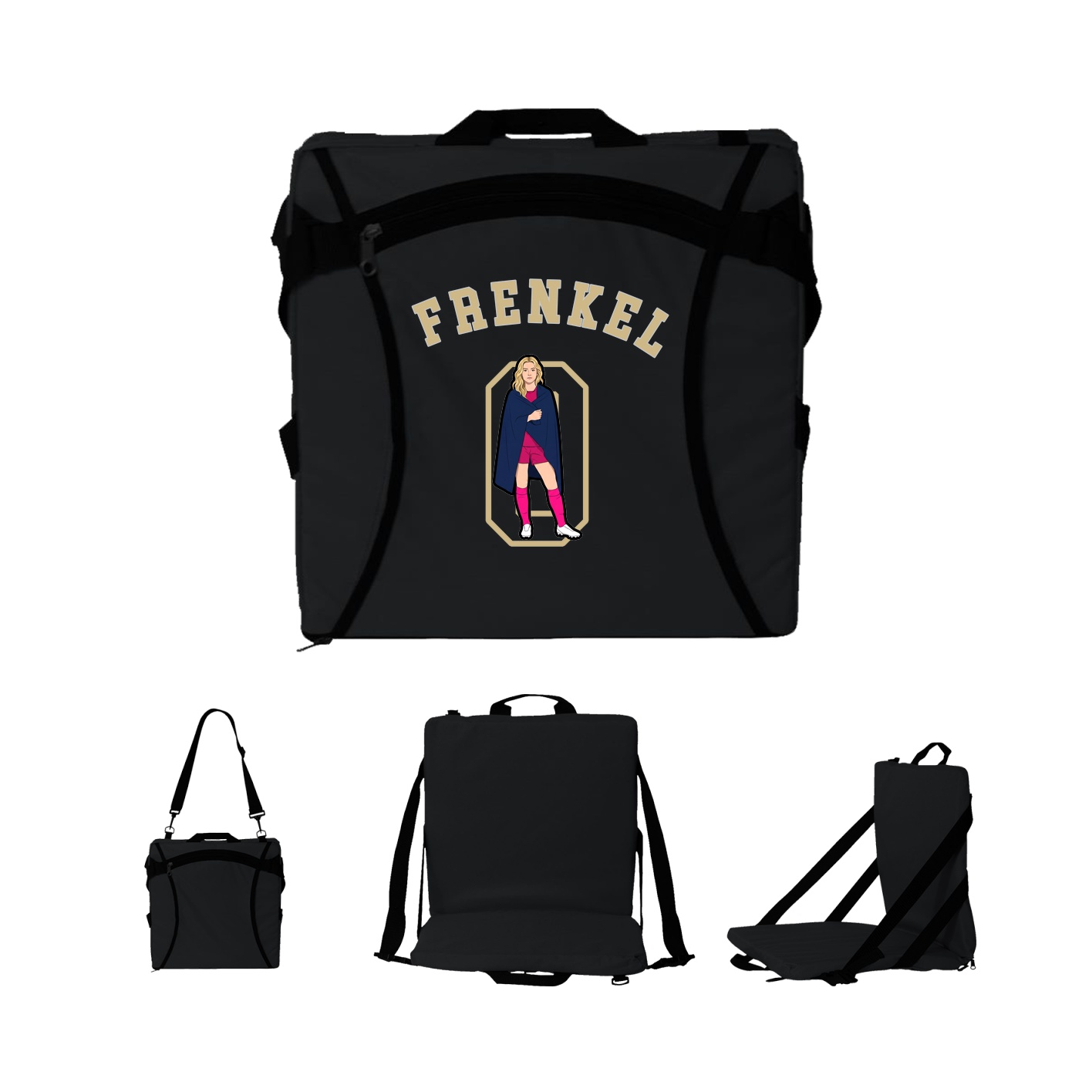 Folding Stadium Seat — Shirsey Arch in Black