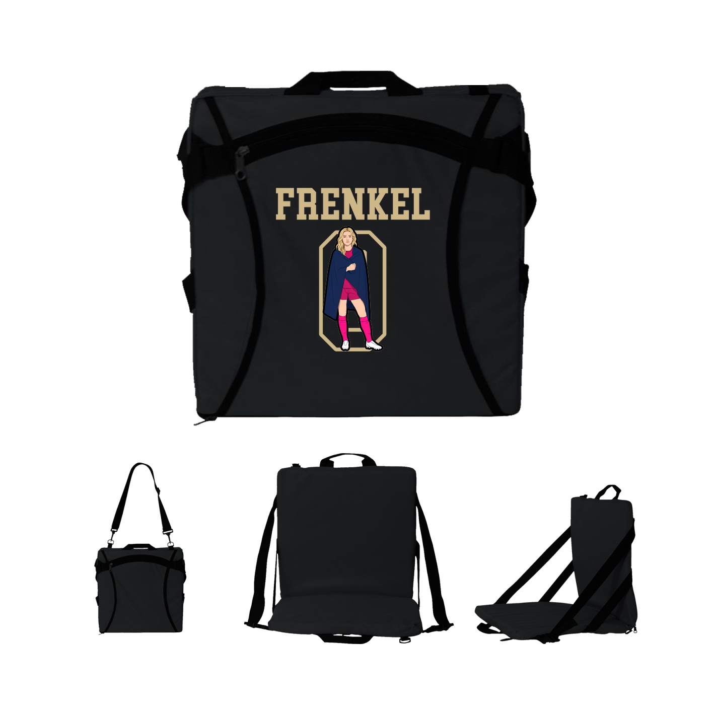 Folding Stadium Seat — Shirsey in Black