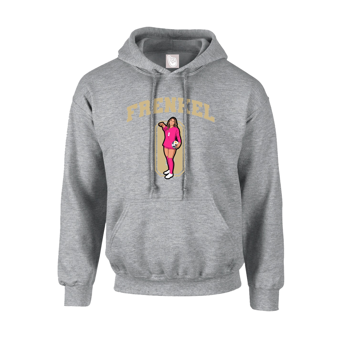 Youth Hoodie — Number in Grey