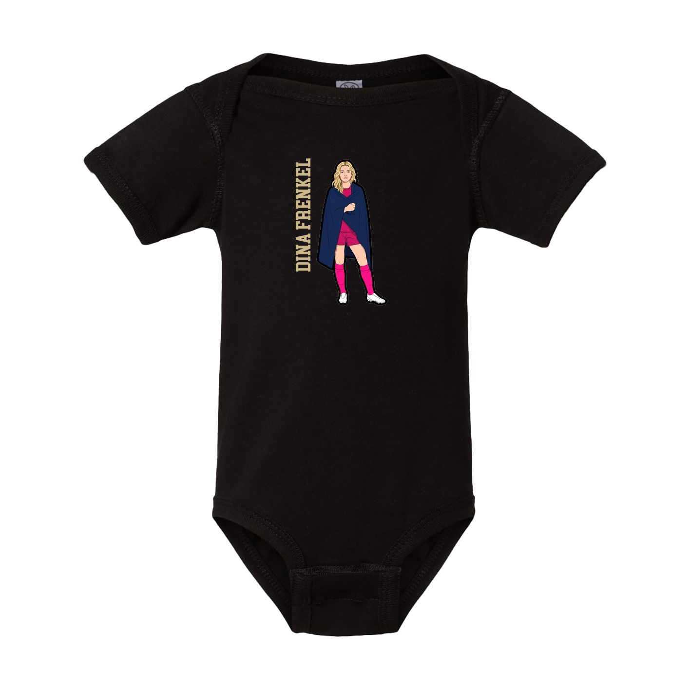 Baby Onesie — Name Vertical in Black